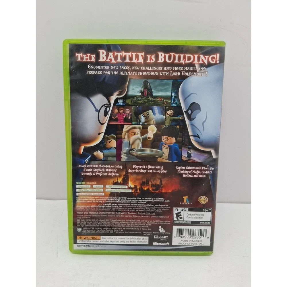 LEGO Harry Potter: Years 5-7 (Microsoft Xbox 360, 2011)